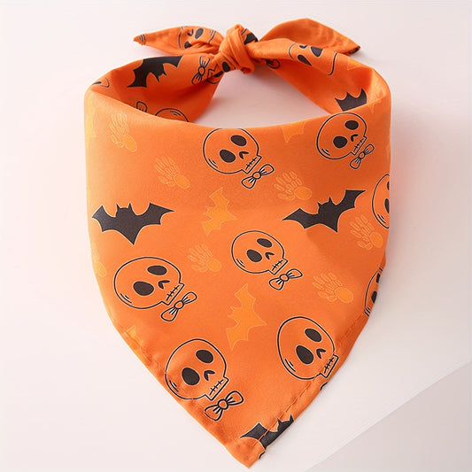 Pack 2 Bandanas Halloween Chien - Citrouille et Chauve-Souris Lavables