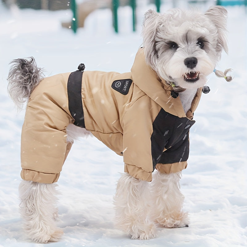 Manteau Chien Quatre Pattes à Capuche - Veste Hiver 2025 Coupe-Vent et Chaude