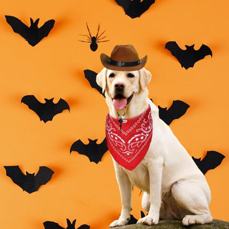 Costume Cowboy Halloween Chien Chat - Chapeau et Bandana Western Festif
