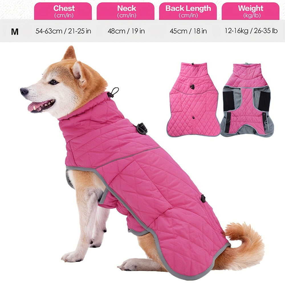 Manteau Hiver Chien Imperméable - Veste Chaude Coupe-Vent avec Corde de Traction