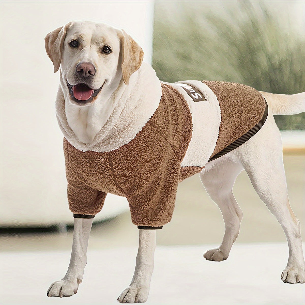 Manteau Hoodie Chien Tricoté - Vêtement Hiver Chaud pour Moyen et Grand Chien