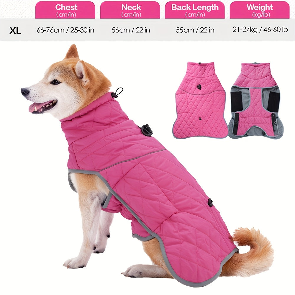 Manteau Hiver Chien Imperméable - Veste Chaude Coupe-Vent avec Corde de Traction