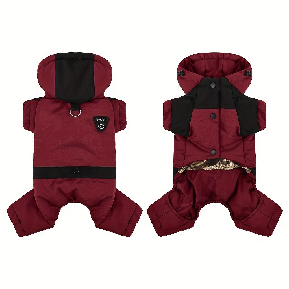 Manteau Chien Quatre Pattes à Capuche - Veste Hiver 2025 Coupe-Vent et Chaude