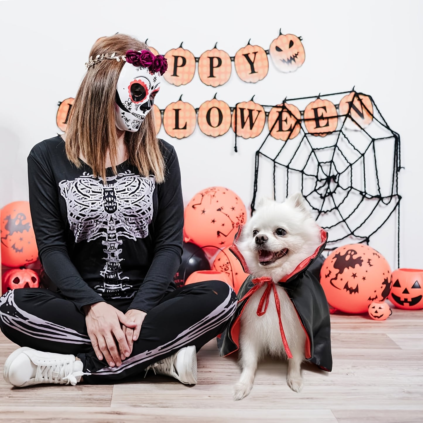 Cape Vampire XUNDI Chien Chat - Costume Halloween avec Bretelles Ajustables