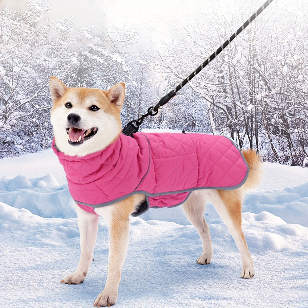 Manteau Hiver Chien Imperméable - Veste Chaude Coupe-Vent avec Corde de Traction