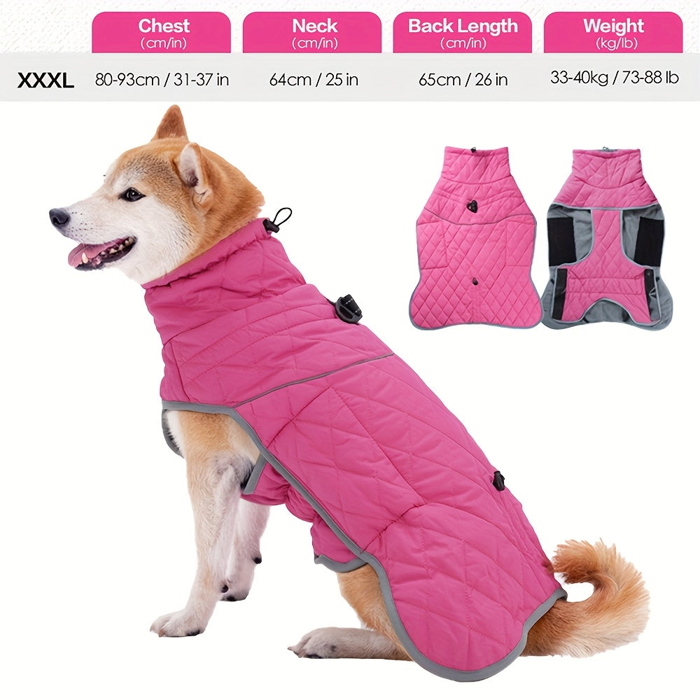 Manteau Hiver Chien Imperméable - Veste Chaude Coupe-Vent avec Corde de Traction