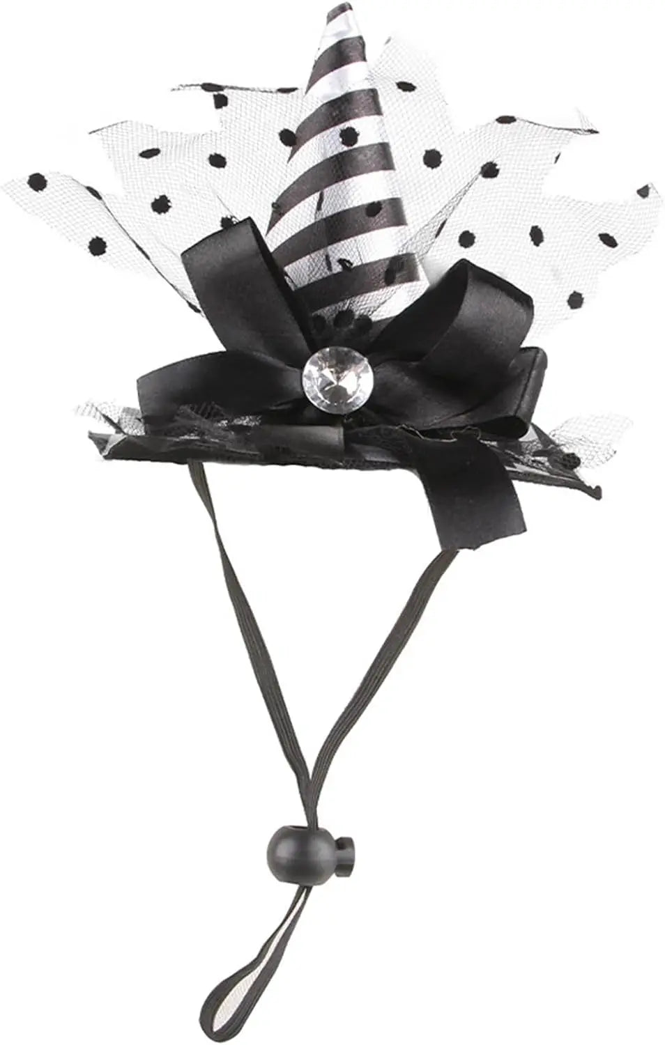 Chapeau de Sorcière Halloween pour Chien - Accessoire Festif avec Cordon Ajustable