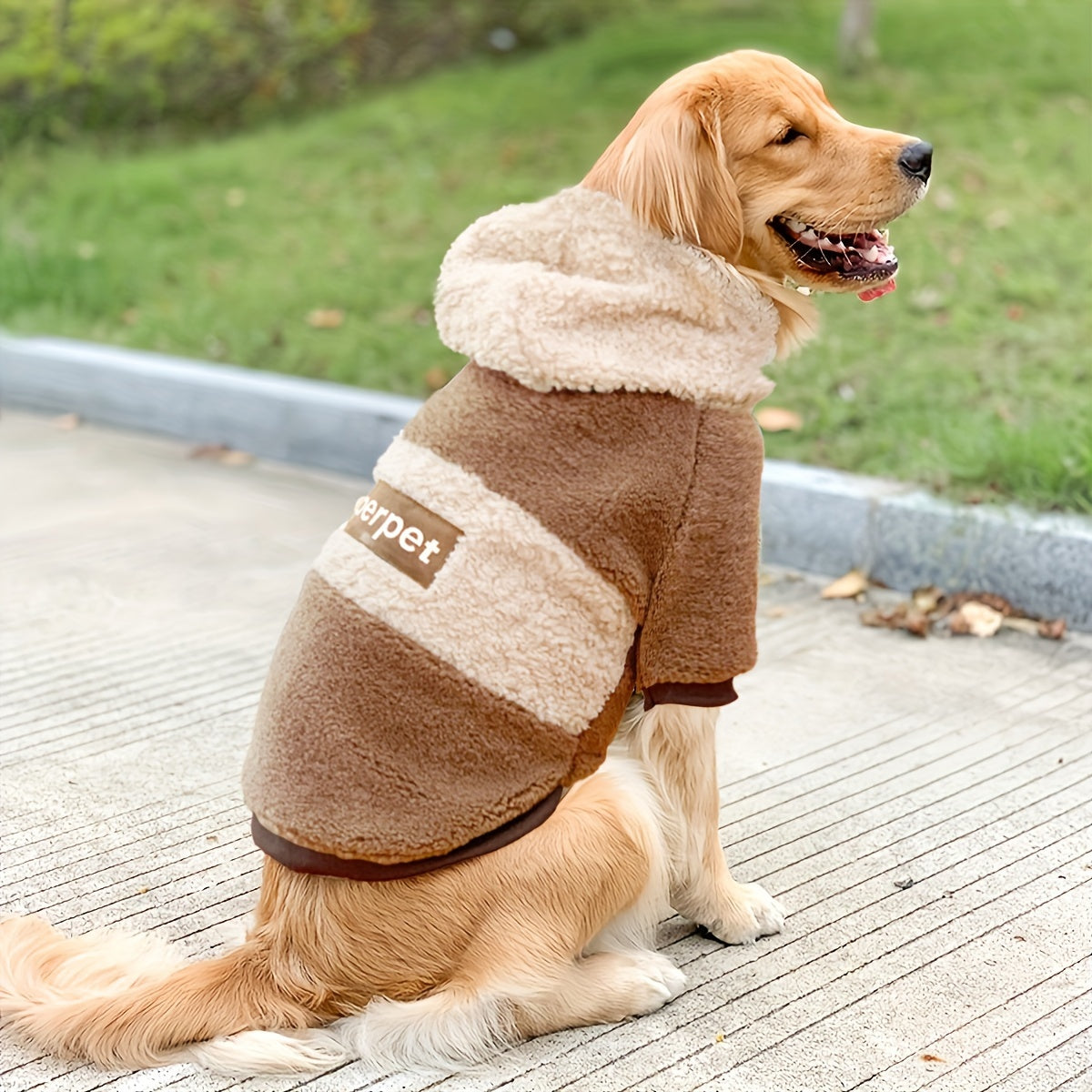 Manteau Hoodie Chien Tricoté - Vêtement Hiver Chaud pour Moyen et Grand Chien