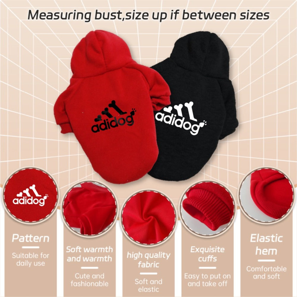 Hoodie Sport Chien - Sweat à Capuche Motifs Cœur Os et Pattes