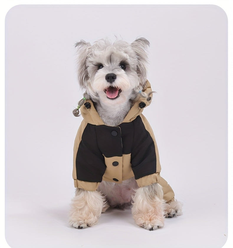 Manteau Chien Quatre Pattes à Capuche - Veste Hiver 2025 Coupe-Vent et Chaude