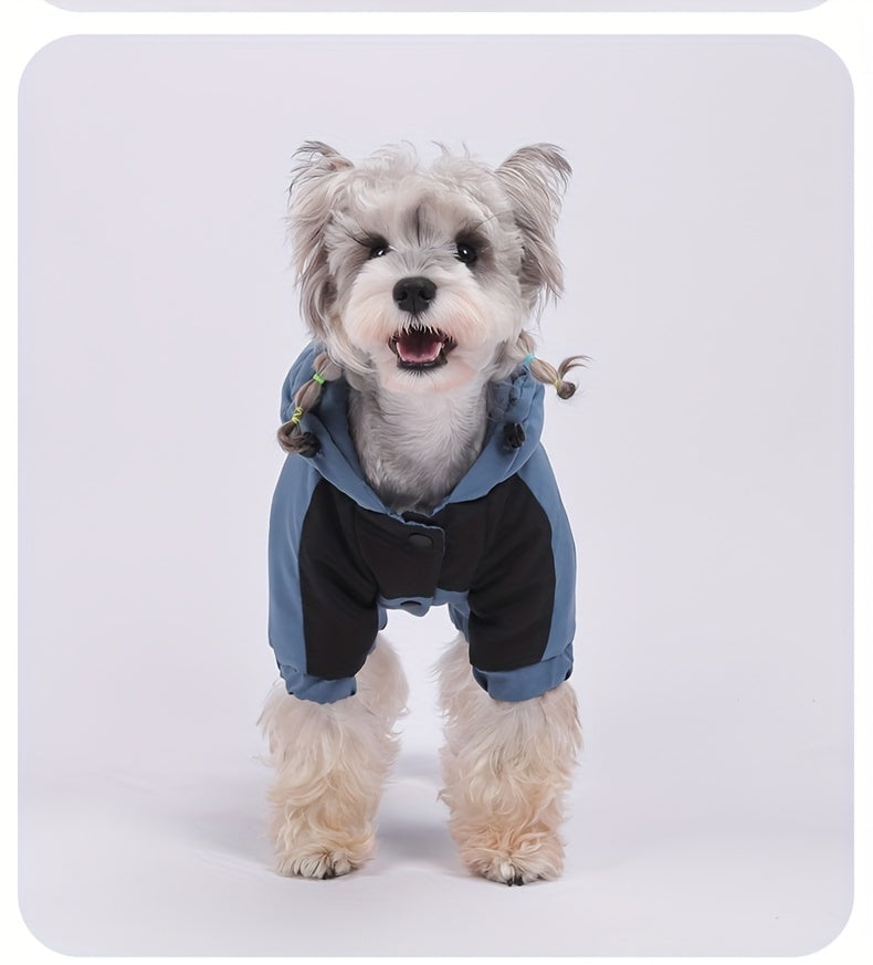 Manteau Chien Quatre Pattes à Capuche - Veste Hiver 2025 Coupe-Vent et Chaude