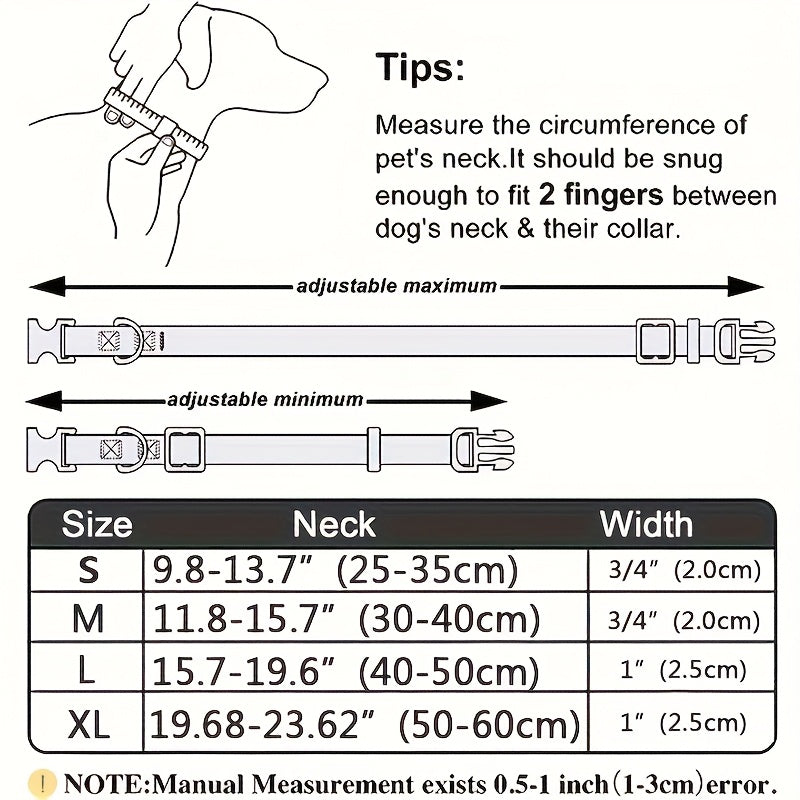 Collier Halloween Chien Ajustable - Motifs Citrouille Chauve-Souris Sorcière