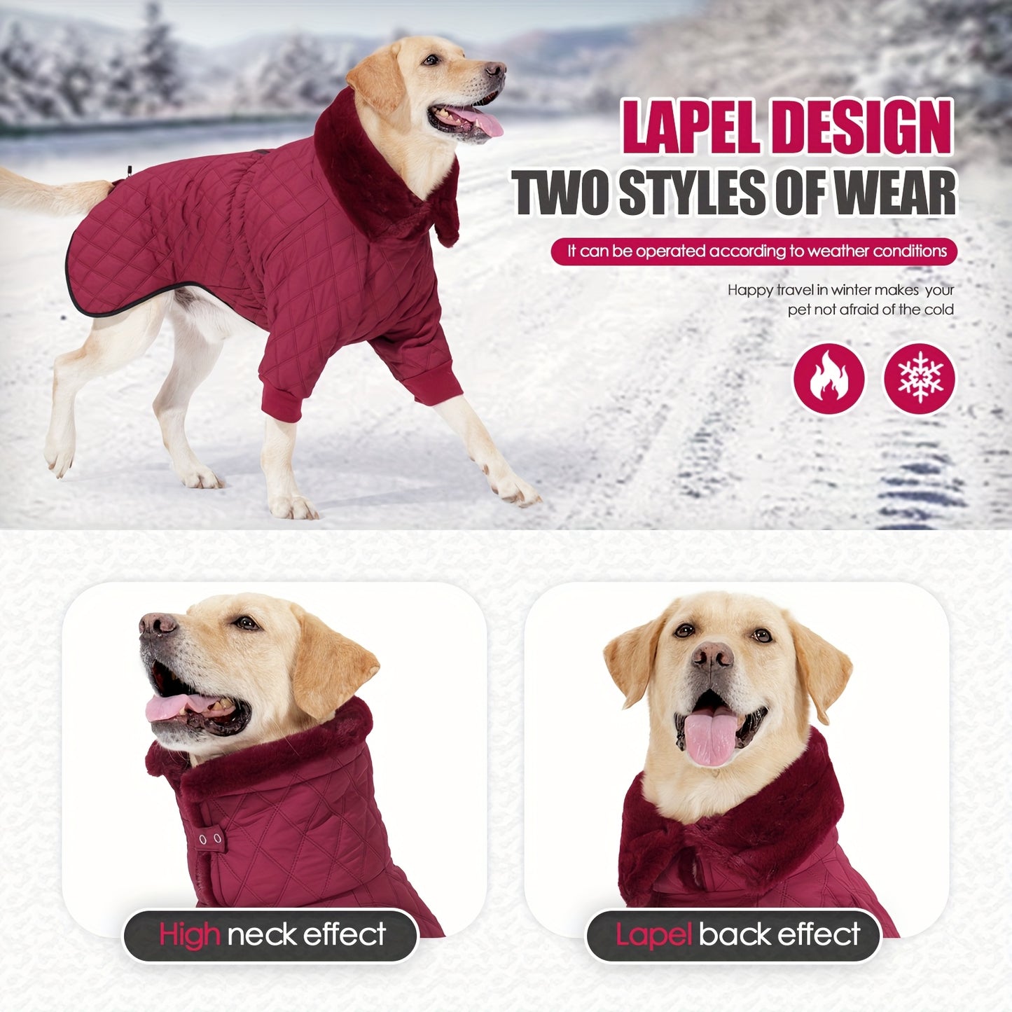 Veste Outdoor Chien Temps Froid - Manteau Automne Hiver Toutes Tailles